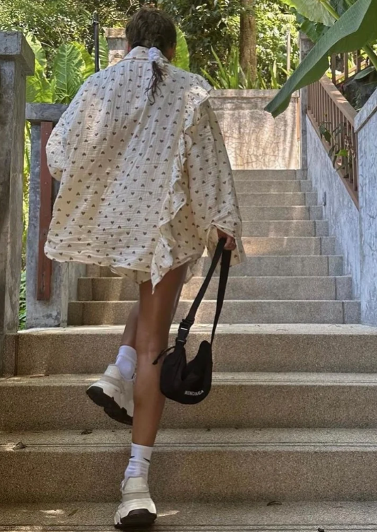 Women's Ruffled Shirt Set