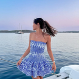 Women's Shirred Mini Dress