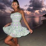 Women's Shirred Mini Dress
