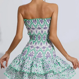 Women's Shirred Mini Dress