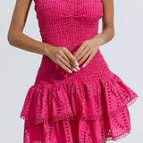 Women's Shirred Mini Dress