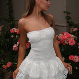 Women's Shirred Mini Dress