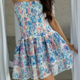 Women's Shirred Mini Dress