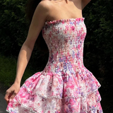 Women's Shirred Mini Dress