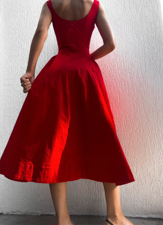 Women's A-Line Midi Dress