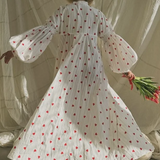 Women's Balloon Sleeve Maxi Dress