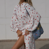 Women's Balloon Sleeve Maxi Dress
