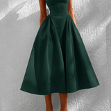 Women's Boat Neck Midi Dress