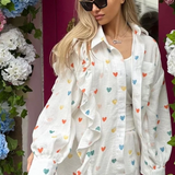 Women's Ruffled Shirt Set