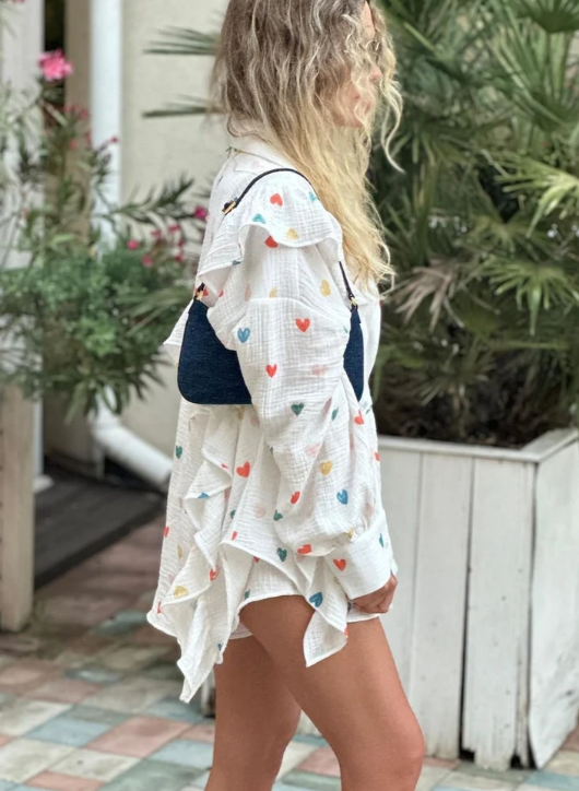 Women's Ruffled Shirt Set