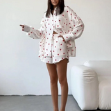 Women's Ruffled Shirt Set