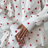 Women's Ruffled Shirt Set