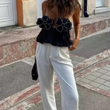 Women's Dual Appliqué Crop Top