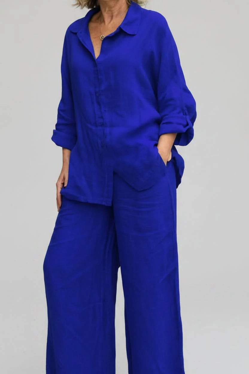 Wide-Leg Matching Outfit Set