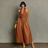Sleeveless Collared Midi Dress