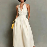 Sleeveless Collared Midi Dress