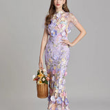 Floral Detail Midi Dress