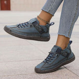 Stitch Detail Lace-Up Sneakers