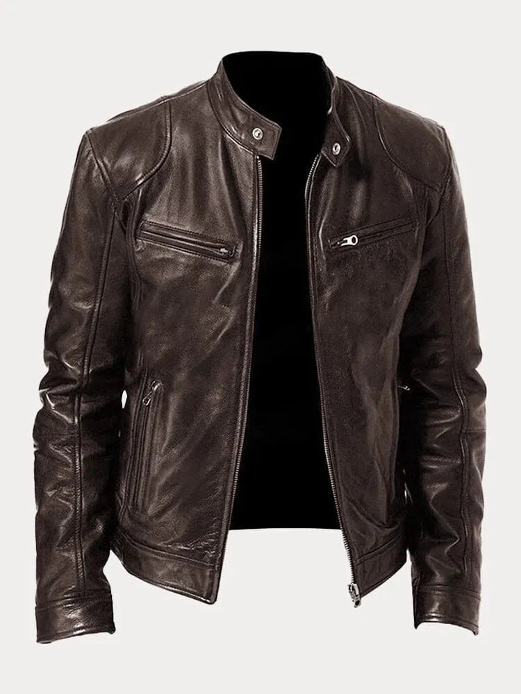 Casual Stand Collar Zip-Up Jacket