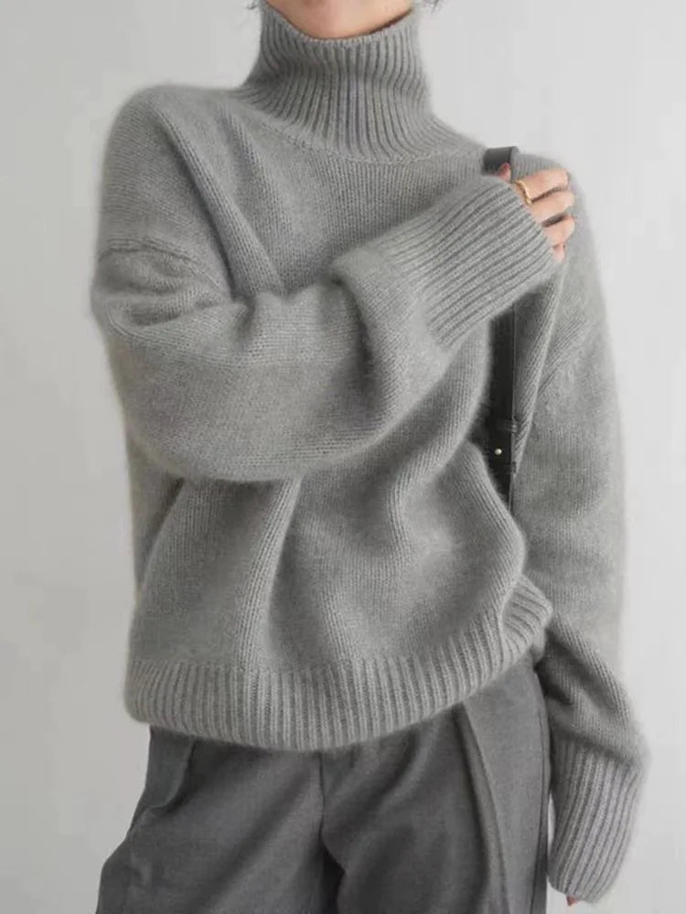 High Collar Knit Turtleneck