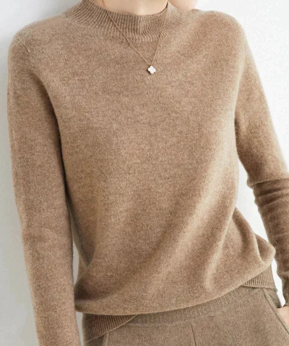 Mock Neck Knit Pullover