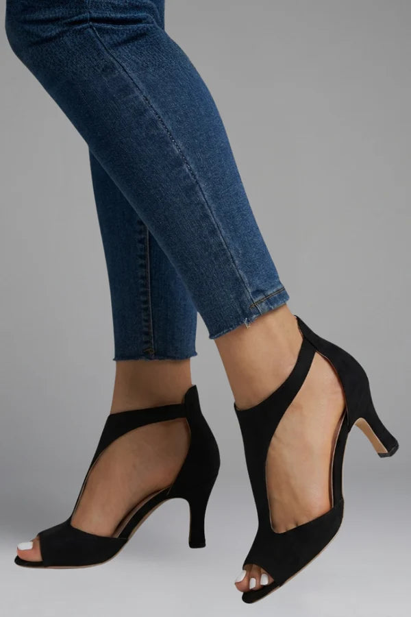 Orthopaedic Peep Toe Mid Heels
