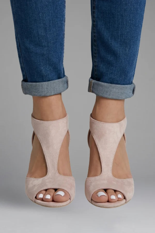 Orthopaedic Peep Toe Mid Heels