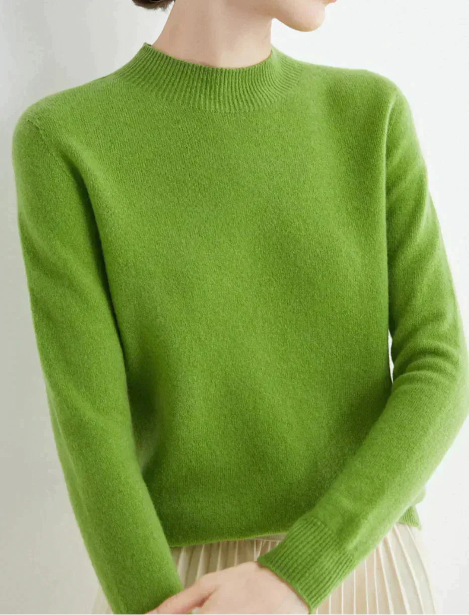 Mock Neck Knit Pullover