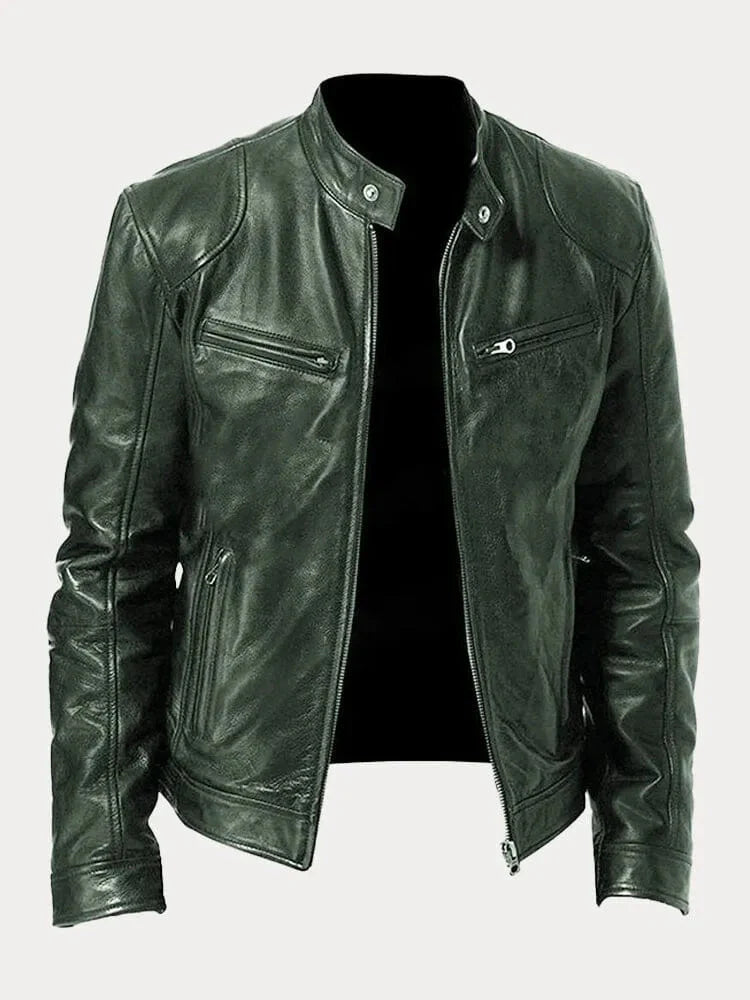 Casual Stand Collar Zip-Up Jacket