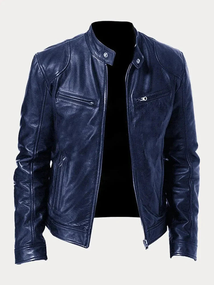 Casual Stand Collar Zip-Up Jacket