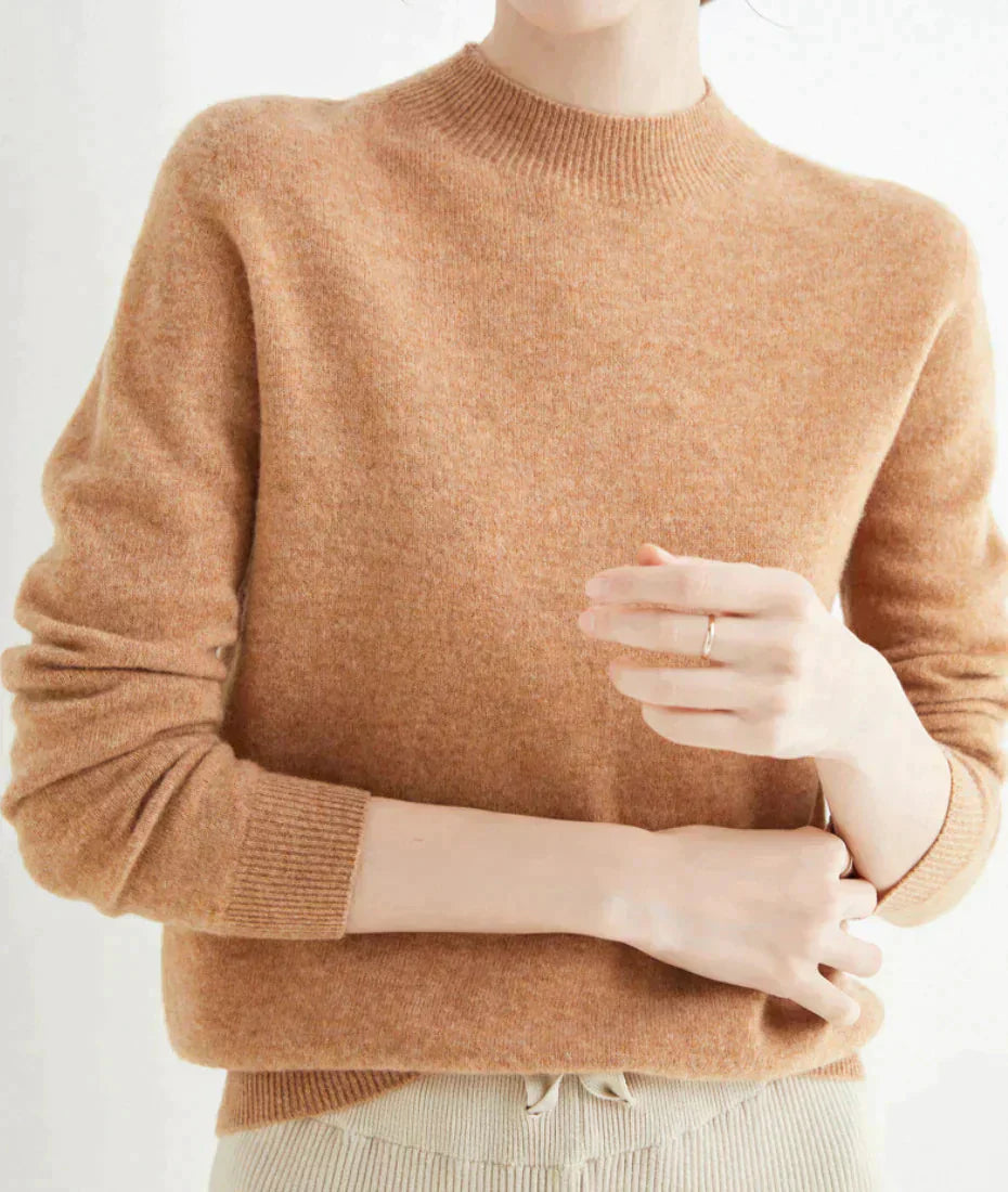 Mock Neck Knit Pullover