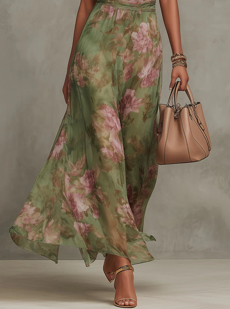 Floral Halter Neck Maxi