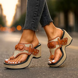 Women's Wedge Thong Sandals