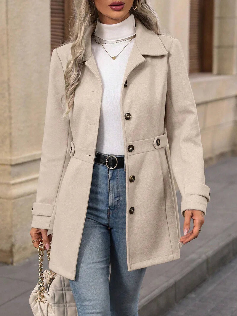 Women's Belted Tailored Trench Coat