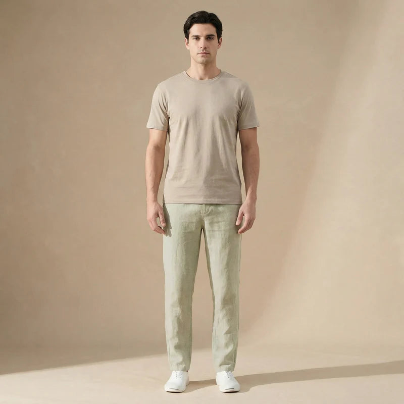 Men's Elastic Waist Regular Fit Trousers