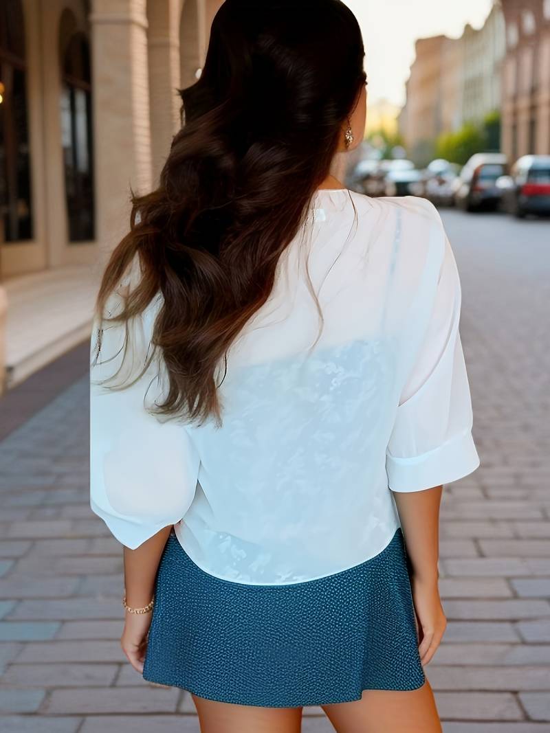 Sheer Tie-Front Cardigan