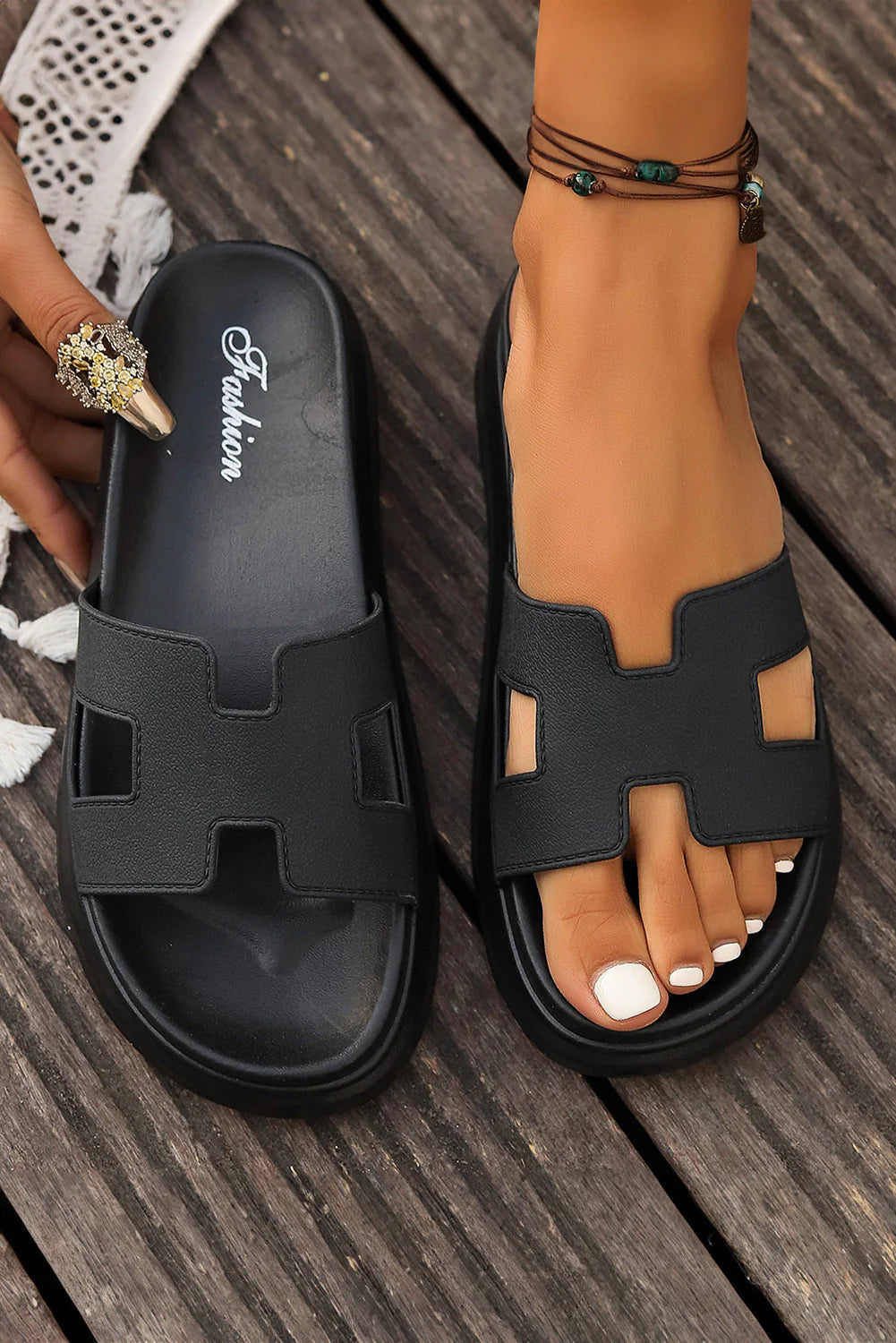 Orthopedic Platform Slide Sandals