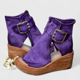 Women's Buckled Wedges Sandals