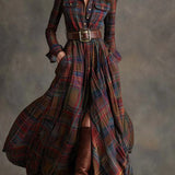 Women's Collared Shirt Maxi Dress