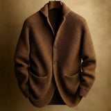 Men's Ribbed Button-Front Cardigan