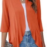 Open Front Draped Cardigan