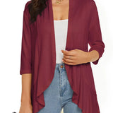Open Front Draped Cardigan
