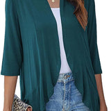 Open Front Draped Cardigan