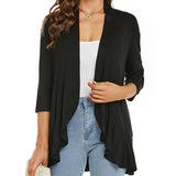 Open Front Draped Cardigan