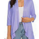 Open Front Draped Cardigan