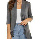 Open Front Draped Cardigan