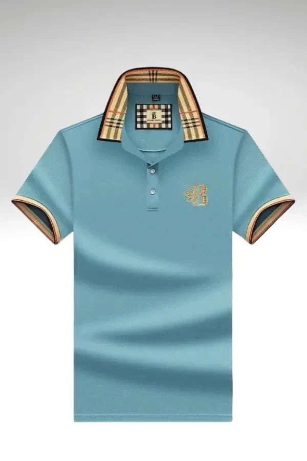 Polo Shirt Check Collar