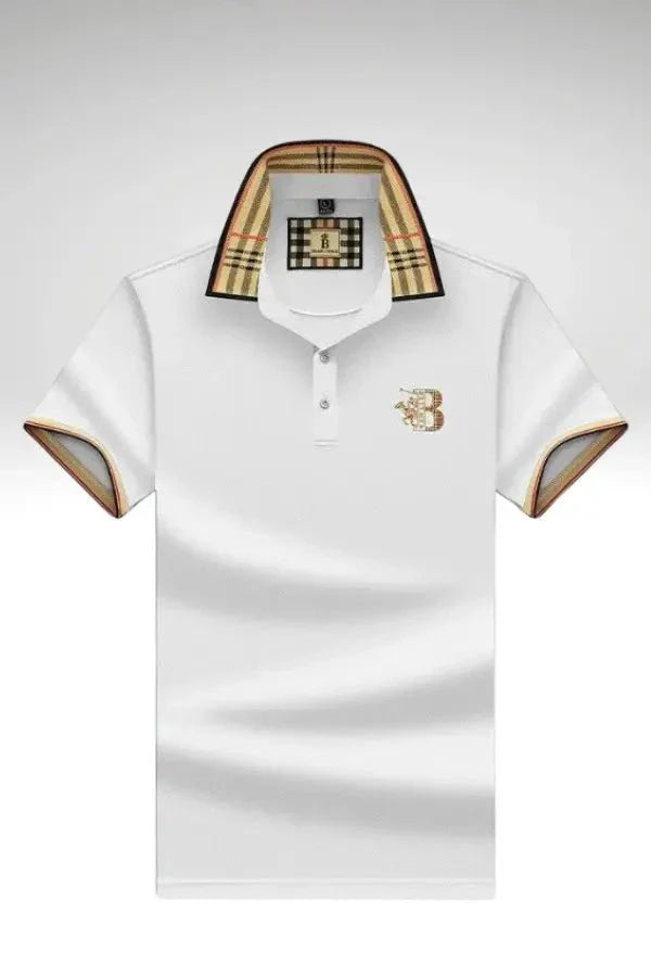 Polo Shirt Check Collar