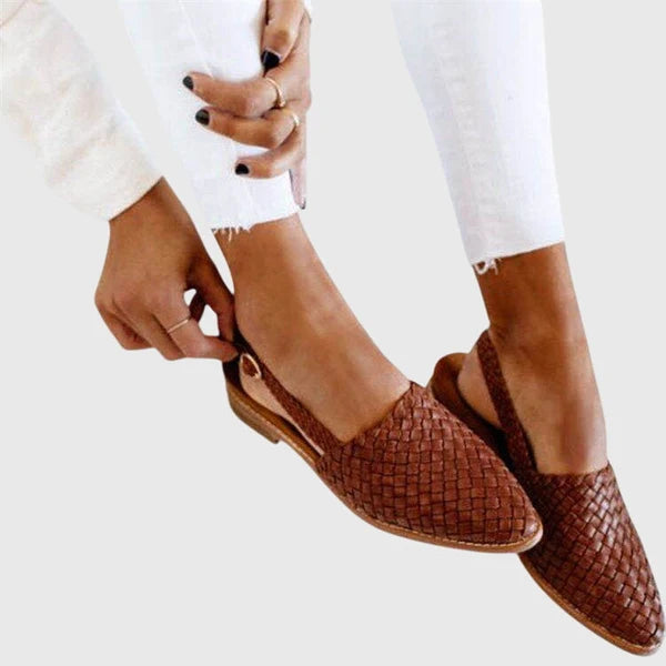 Woven Orthopaedic Slingback Flats