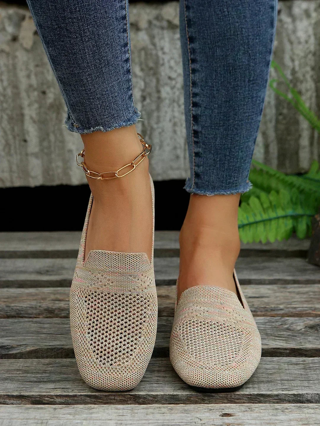 Orthopedic Knit Slip-On Flats